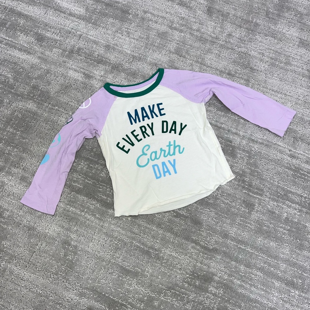 Peek Earth Day baseball tshirt